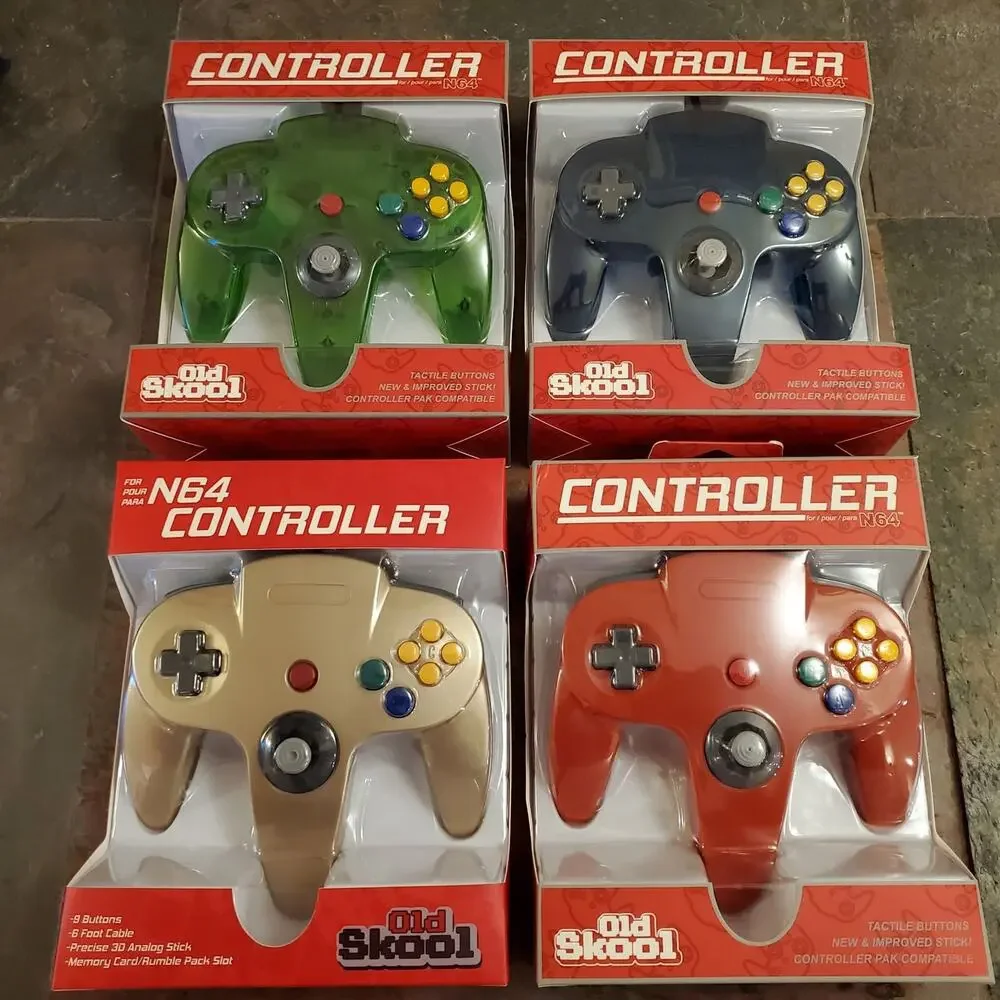 4 N64 Controllers - 4 Colors Bundle (NEW) - Nintendo64 - Old Skool